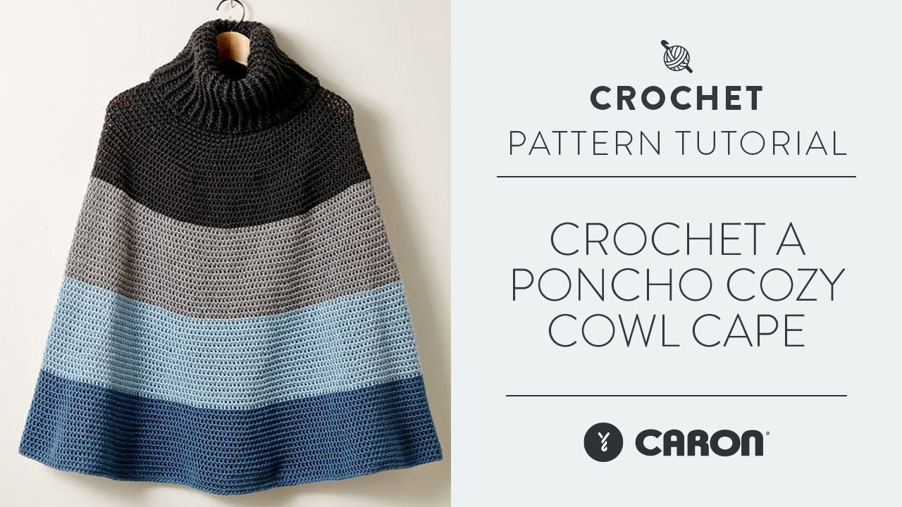 Free Caron Cozy Up Knit Poncho Pattern