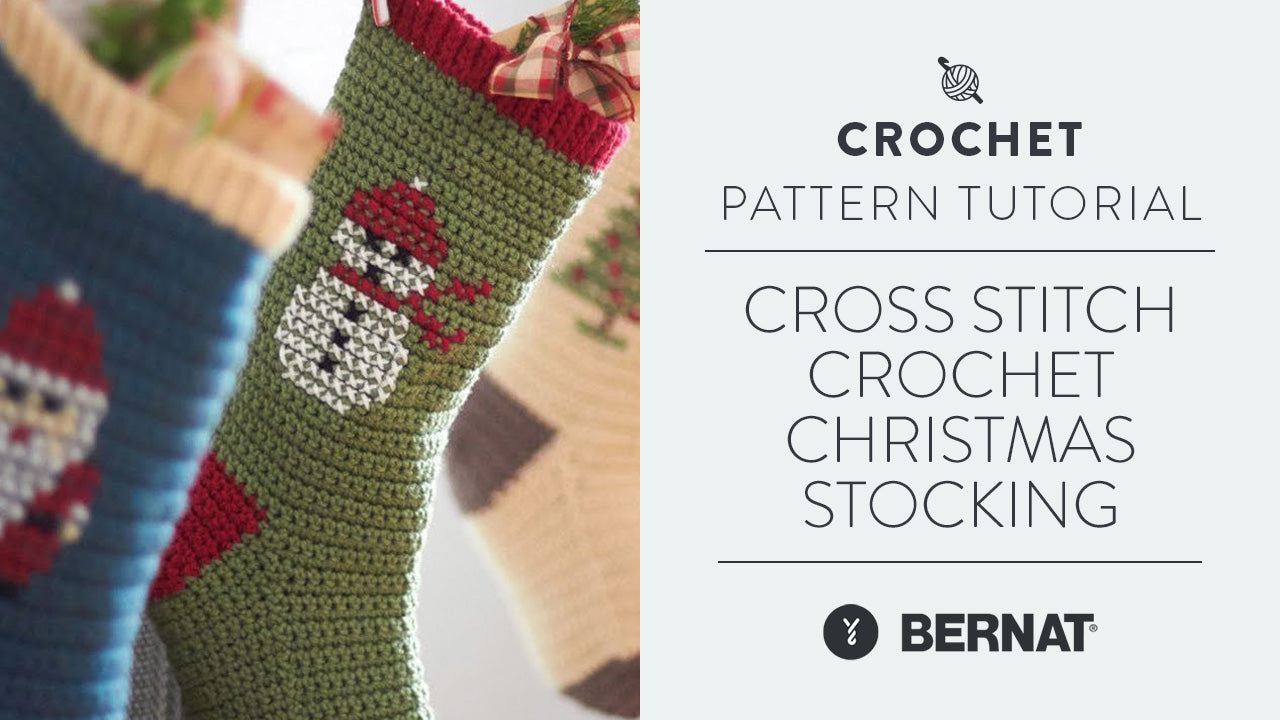 Heart and Cross Stitch Christmas Stocking Set of 2