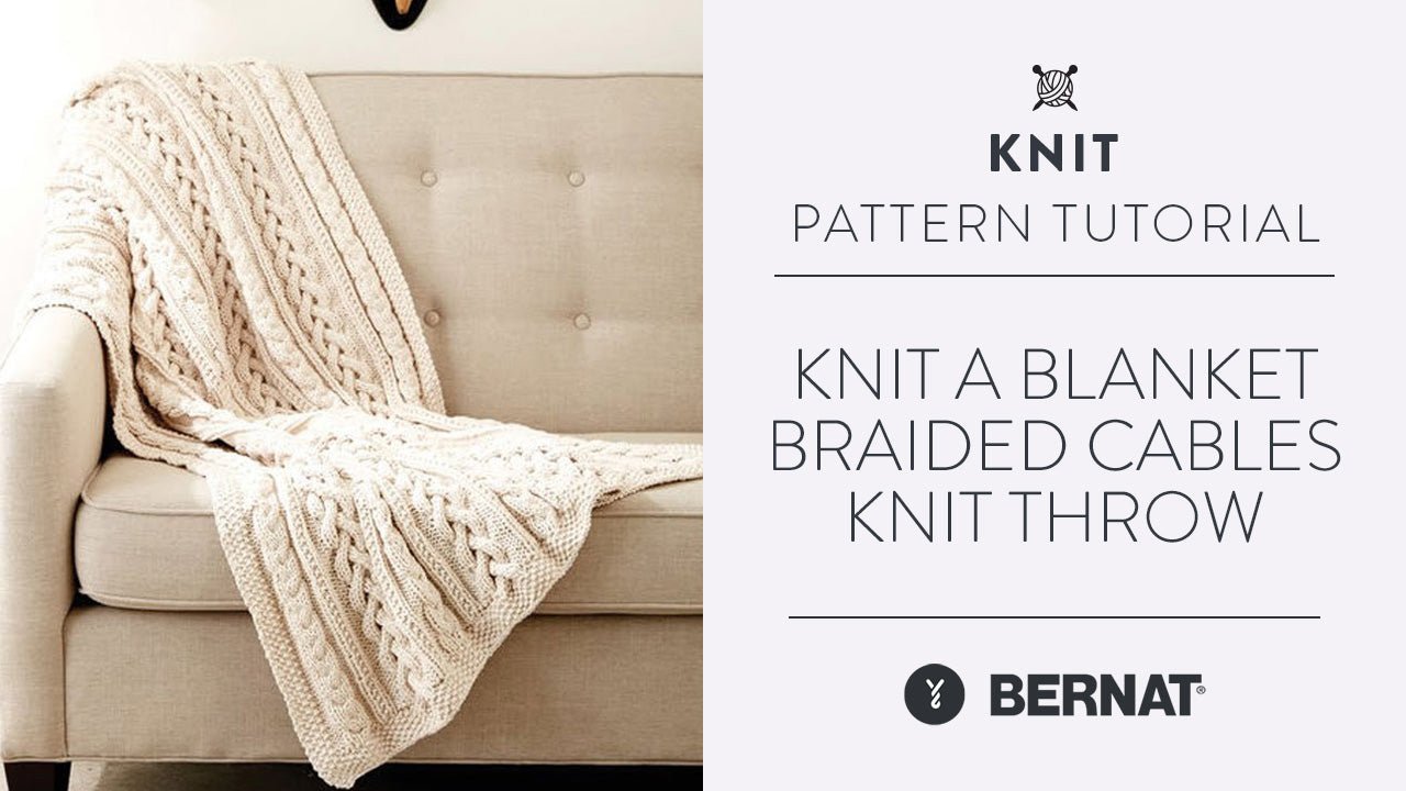 Bernat Fading Cables Knit Blanket, Yarnspirations