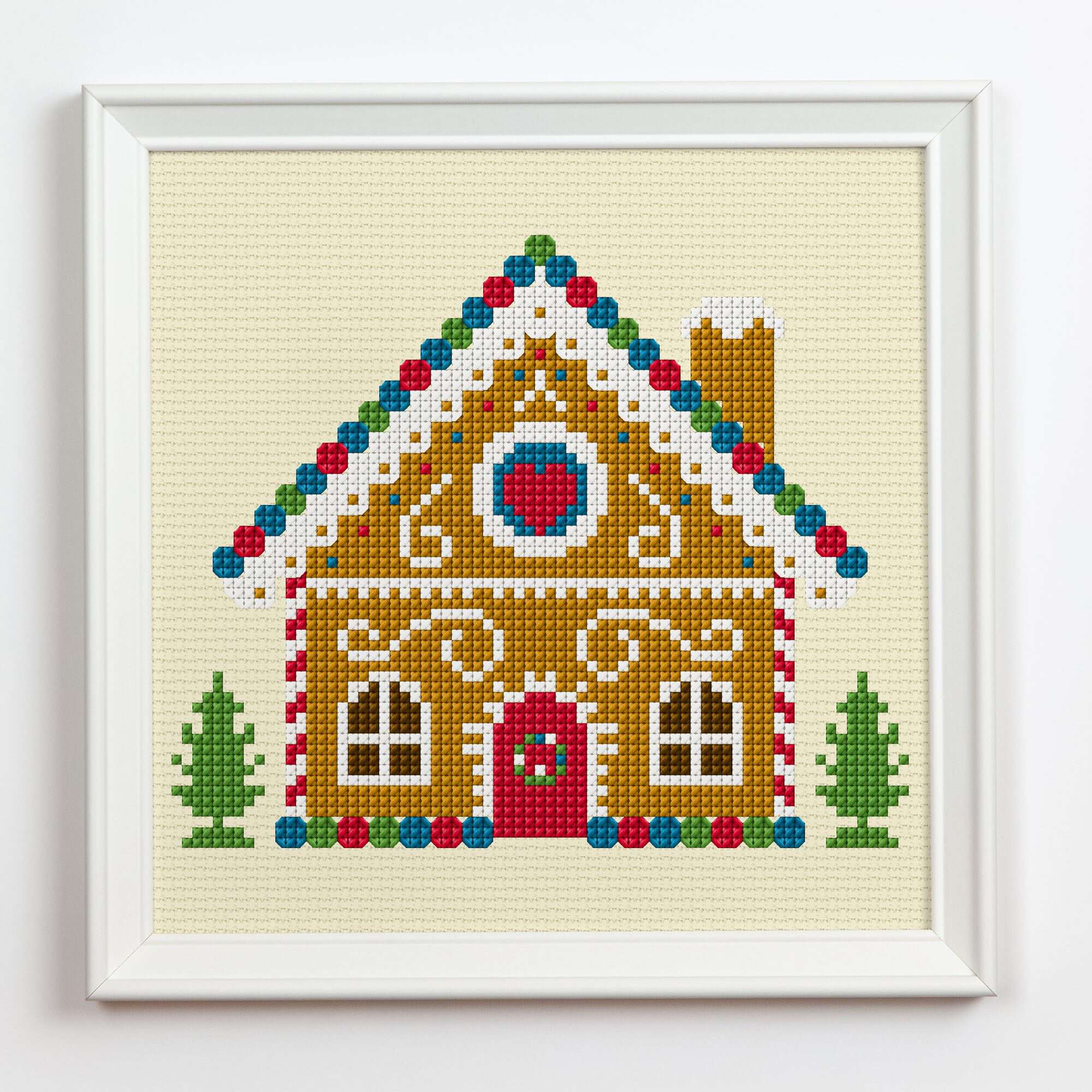 Anchor Gingerbread House Cross Stitch Pattern | Yarnspirations
