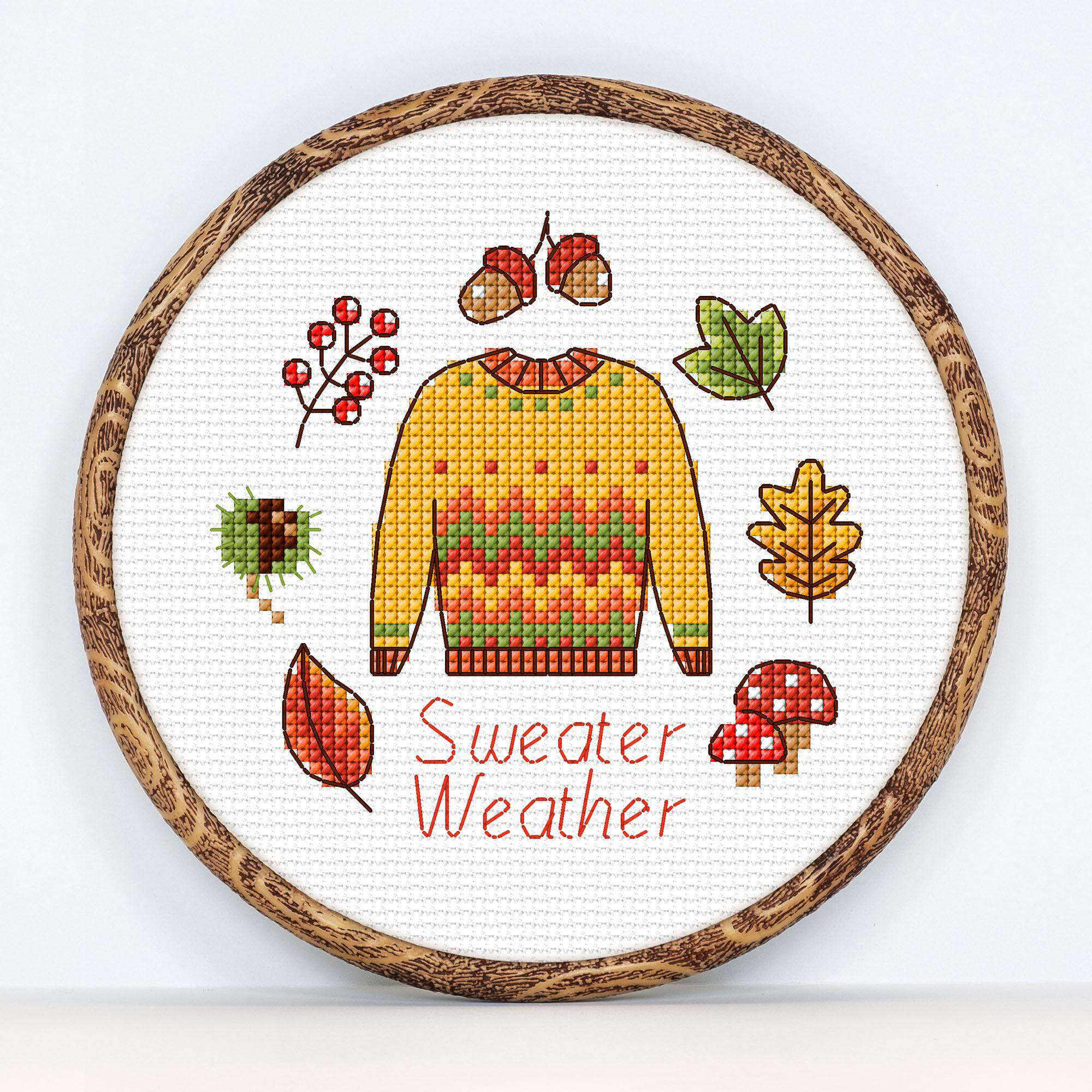Anchor Sweater Weather Cross Stitch Design Pattern | Yarnspirations