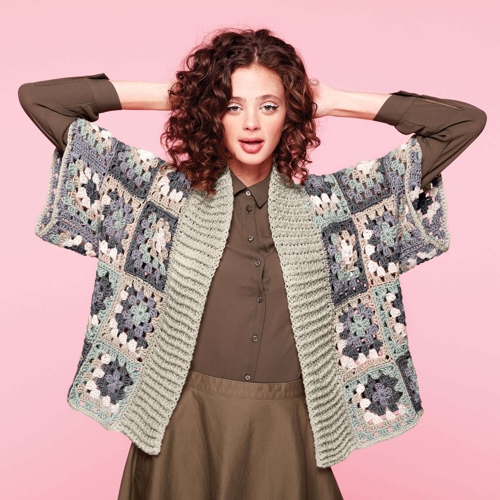 Caron X Pantone Crochet Kimono Cardigan | Yarnspirations