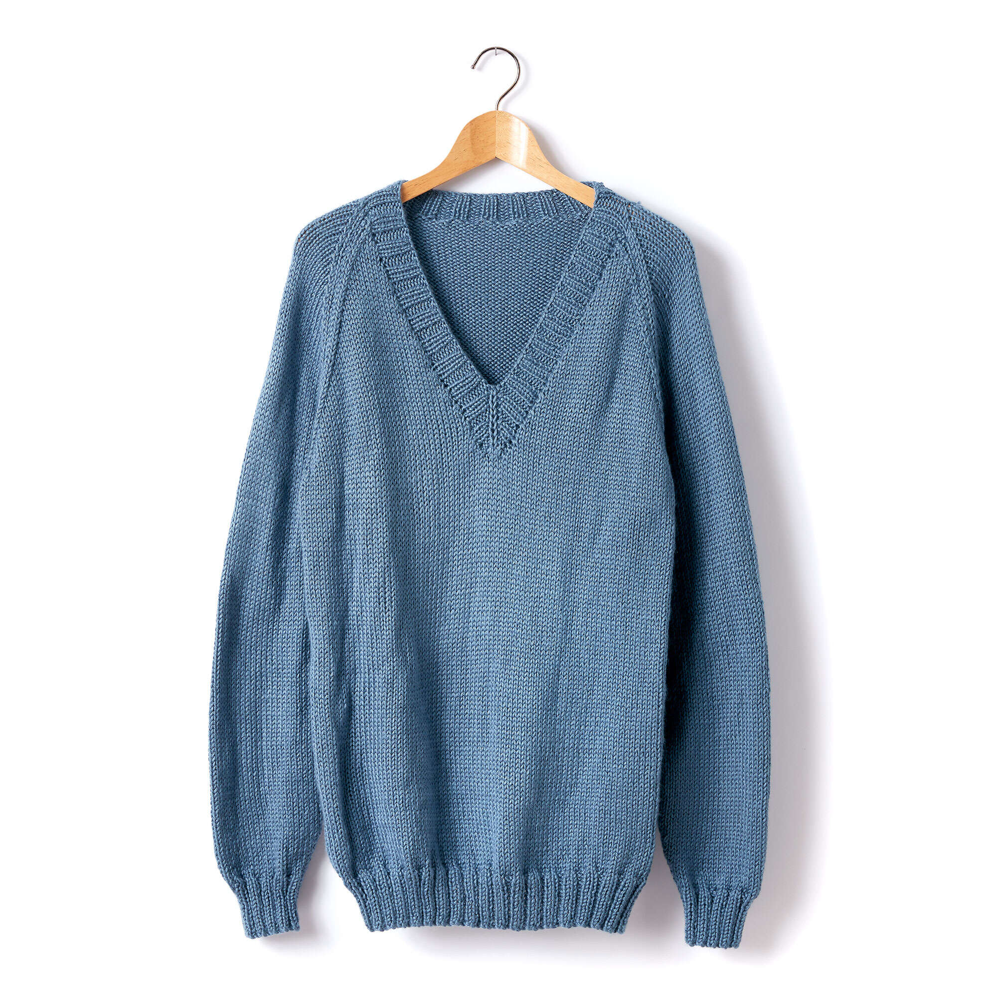 Caron Adult Knit V-Neck Pullover | Yarnspirations