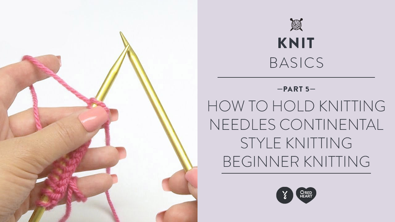 Image of How to Hold Knitting Needles Continental Style Knitting - Beginner Knitting Teach Video 5 thumbnail