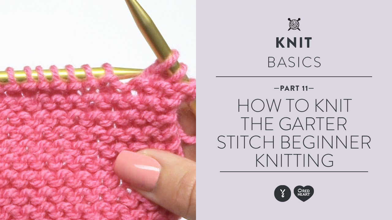 Image of How to Knit the Garter Stitch - Beginner Knitting Teach Video 11 thumbnail