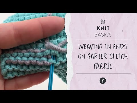 Weaving in ends on garter stitch fabric