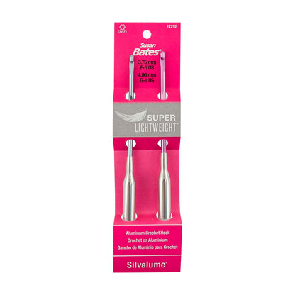 Susan Bates Silvalume Set of 2 Super Lightweight Crochet Hooks - Clearance Items U.S. F/5 & G/6