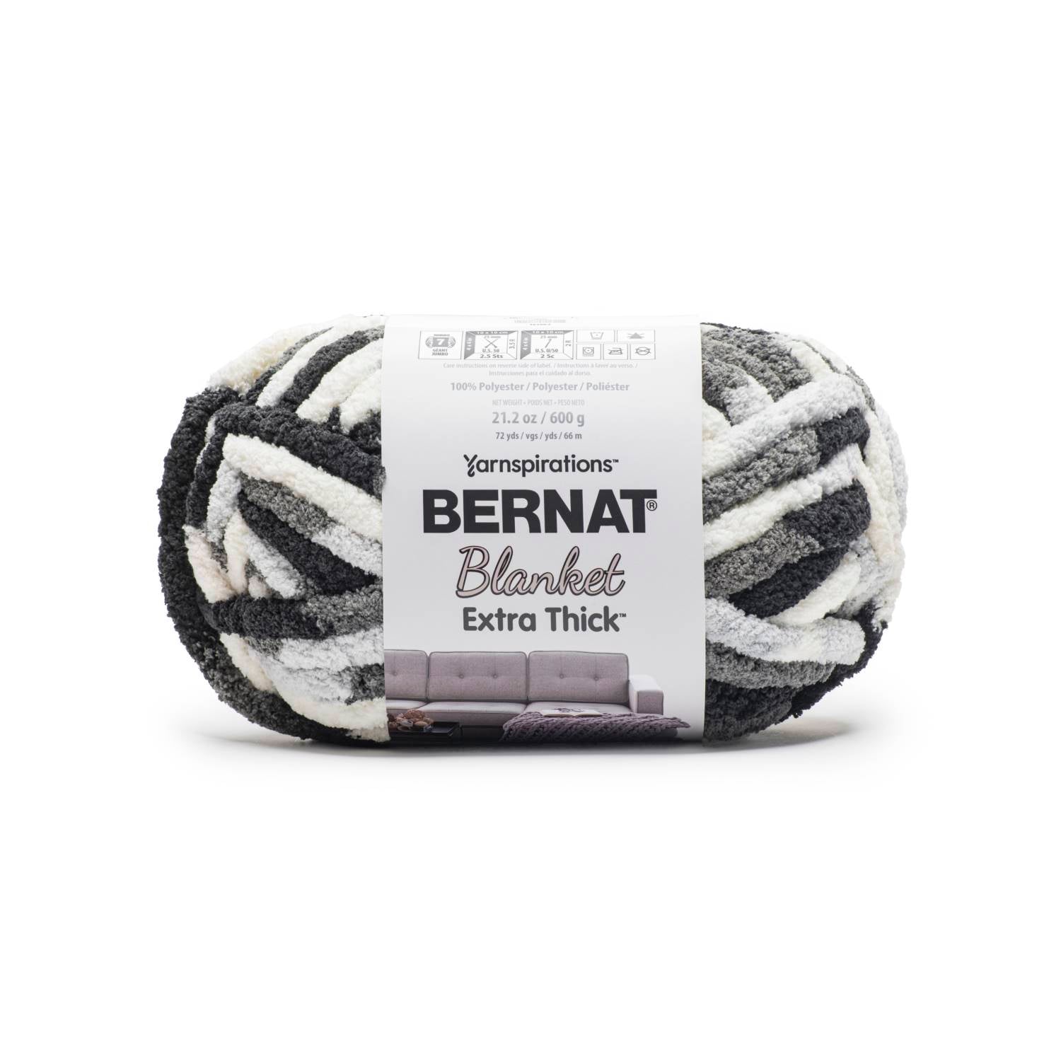 Bernat® Blanket Extra Thick™ #7 Jumbo Polyester Yarn, Purple Malva  21.2oz/600g, 72 Yards 
