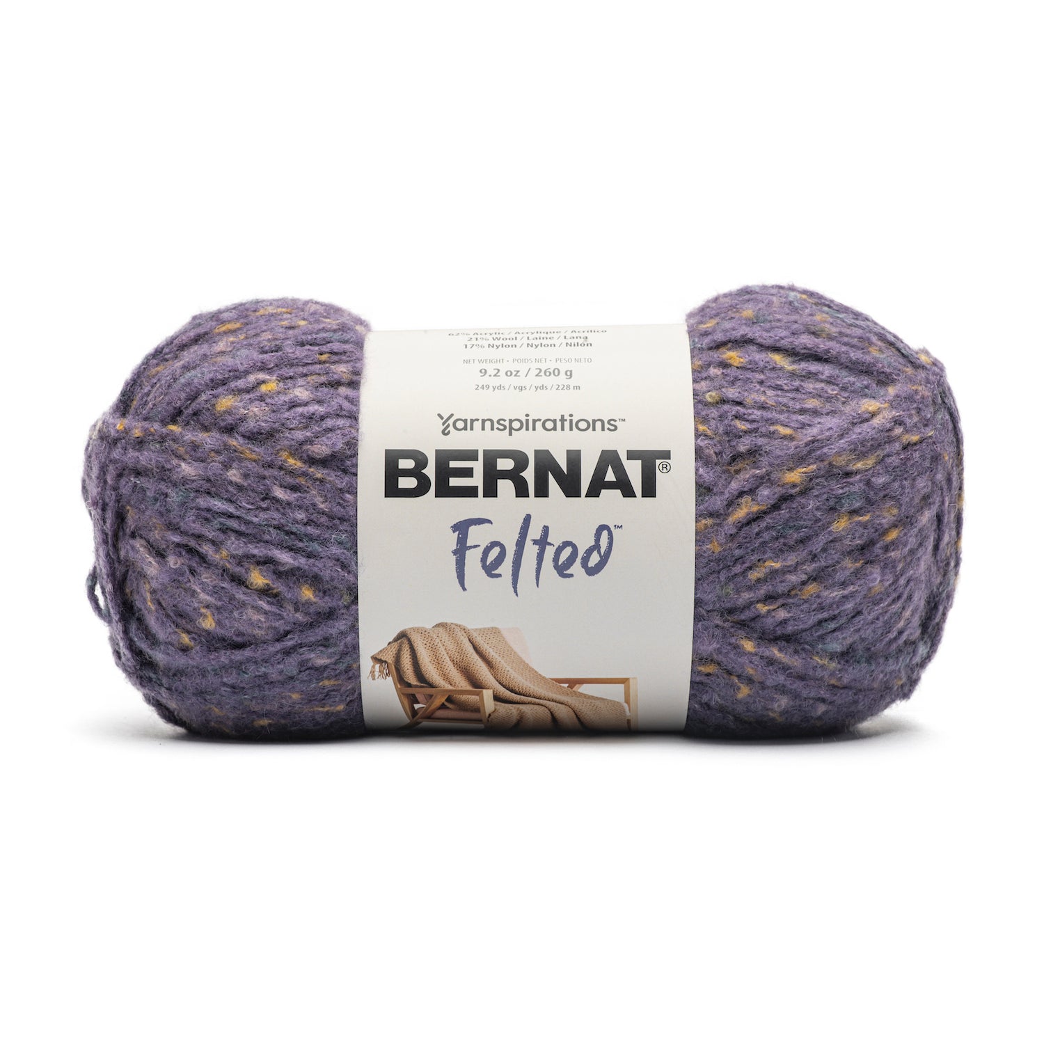 2 Yarnspirations Bernat Sheepy Gray Purple Yarn Color By Nature