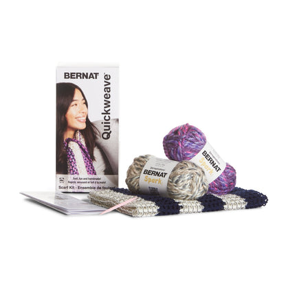 Bernat Quickweave Scarf Weaving Kit (140G/4.9oz) Purple Tartan