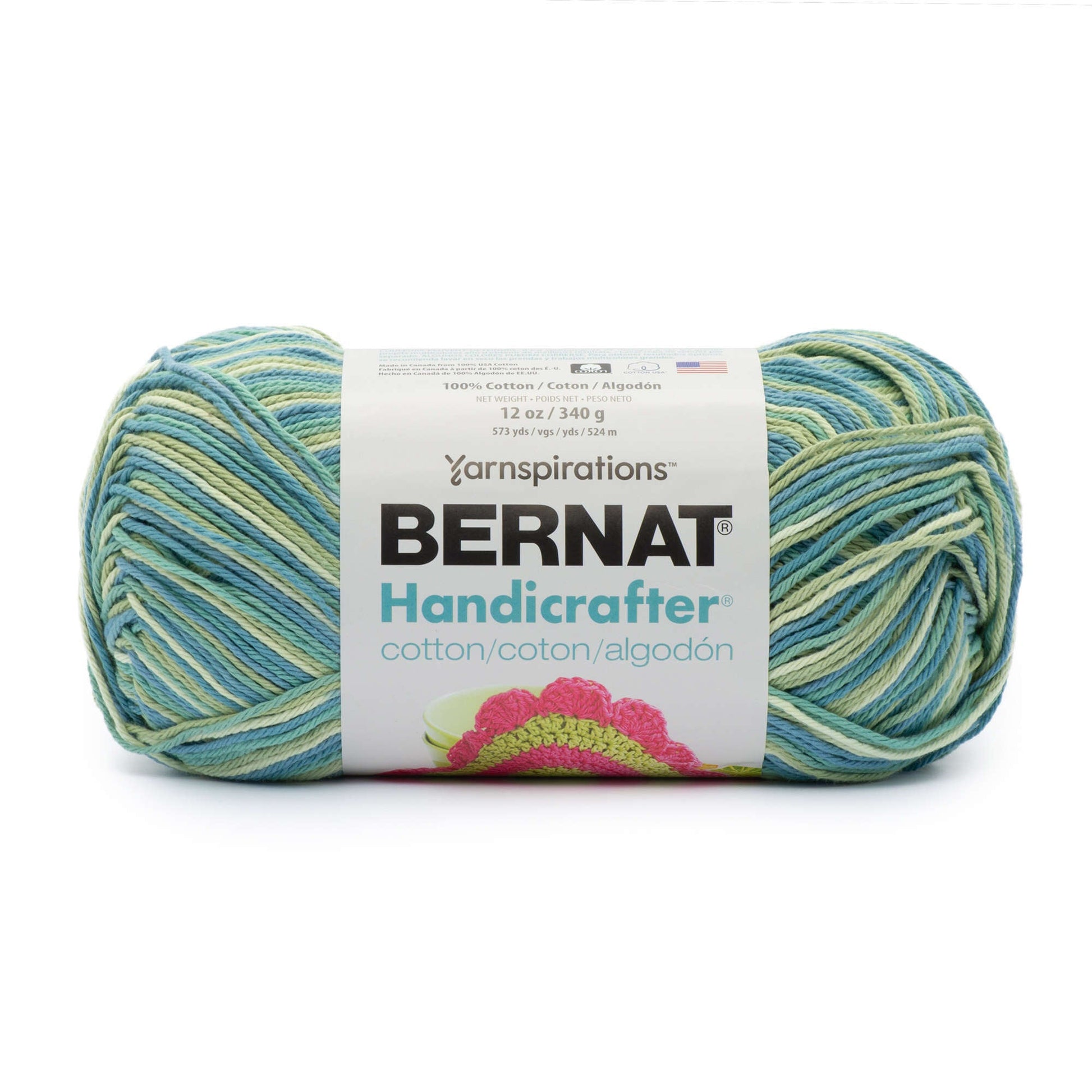 Bernat Handicrafter Cotton Yarn 340g - Ombres-Coral Seas, 1 count