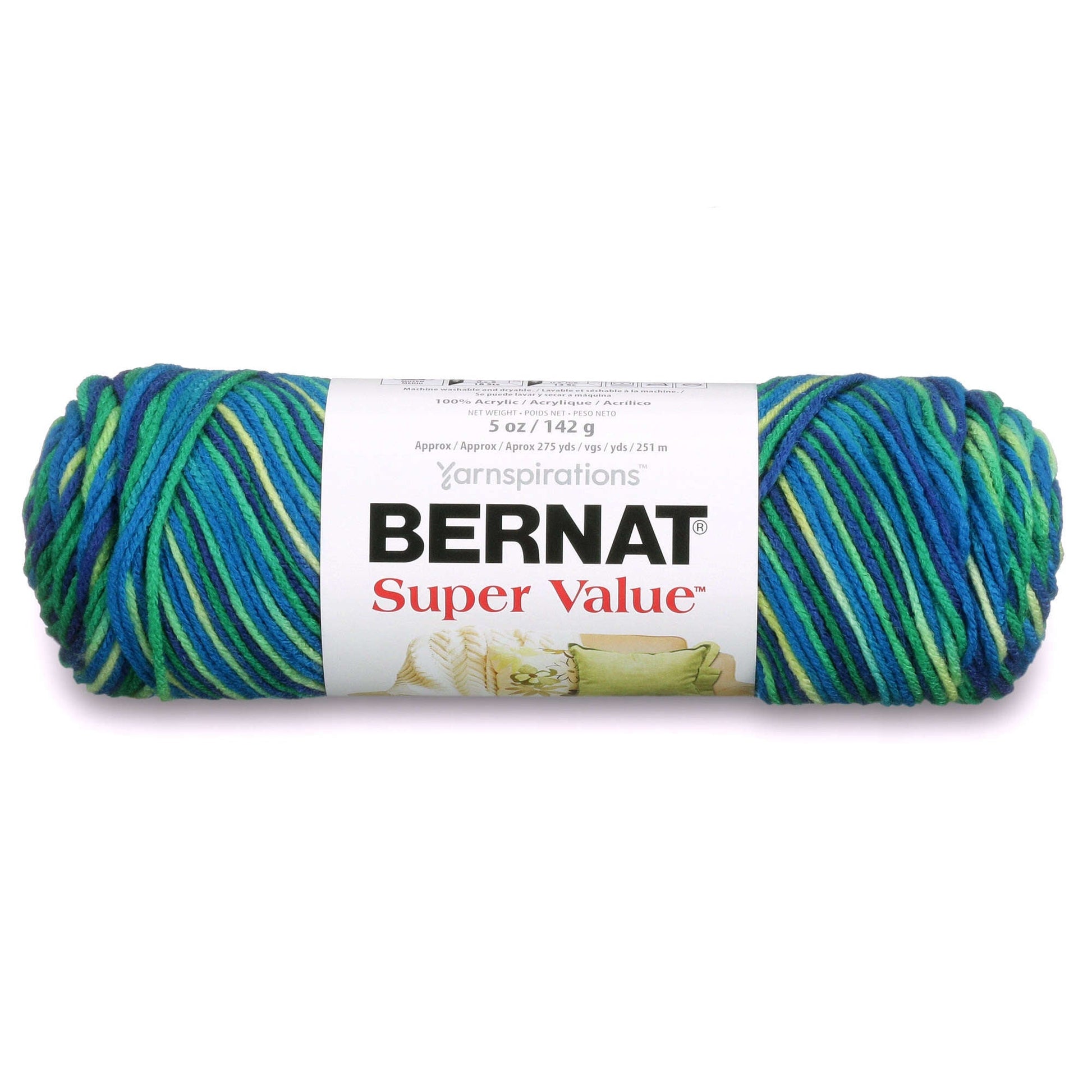 Bernat Super Value Sedona Sunset Variegated Yarn - 3 Pack Of 141g/5oz -  Acrylic - 4 Medium (worsted) - 275 Yards - Knitting/crochet : Target