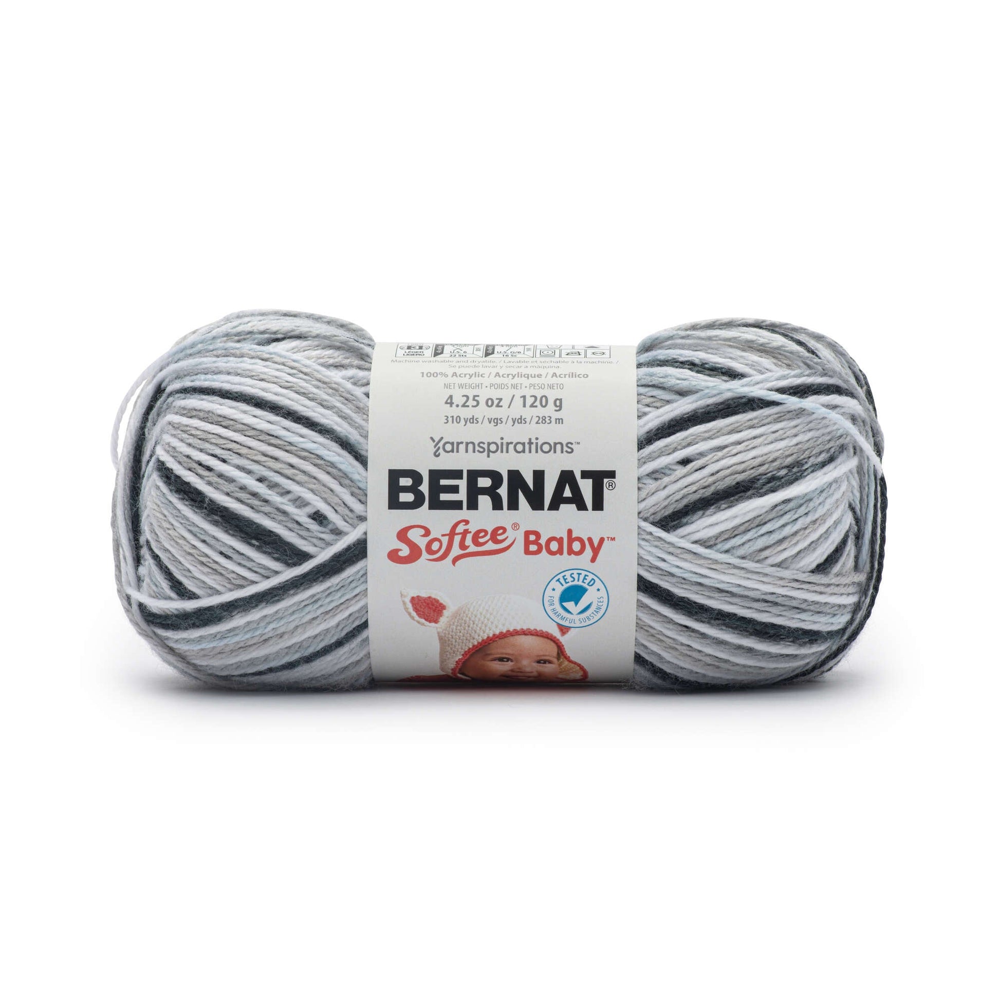 Bernat Softee Baby Stripes Yarn (250g/8.8oz) - Clearance Shades