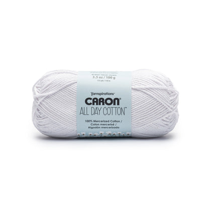 Caron All Day Cotton Yarn (100G/3.5oz) White Shirt