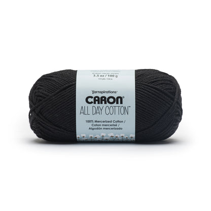 Caron All Day Cotton Yarn (100G/3.5oz) Black