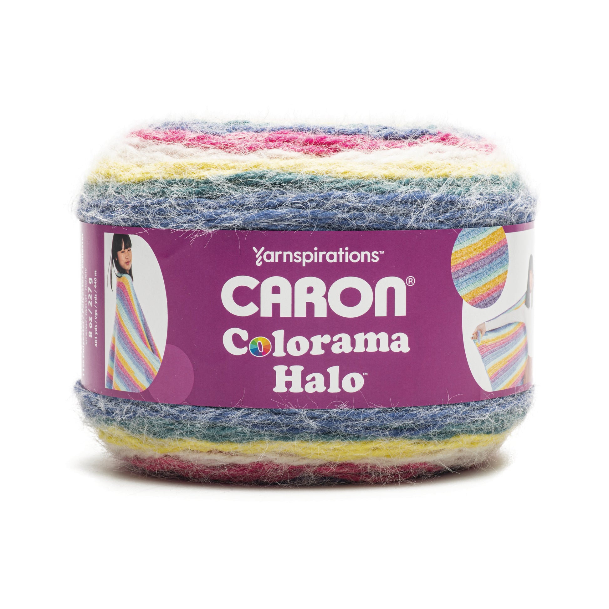 Caron Colorama Halo Stripes And Solids Yarn (227G/8oz)