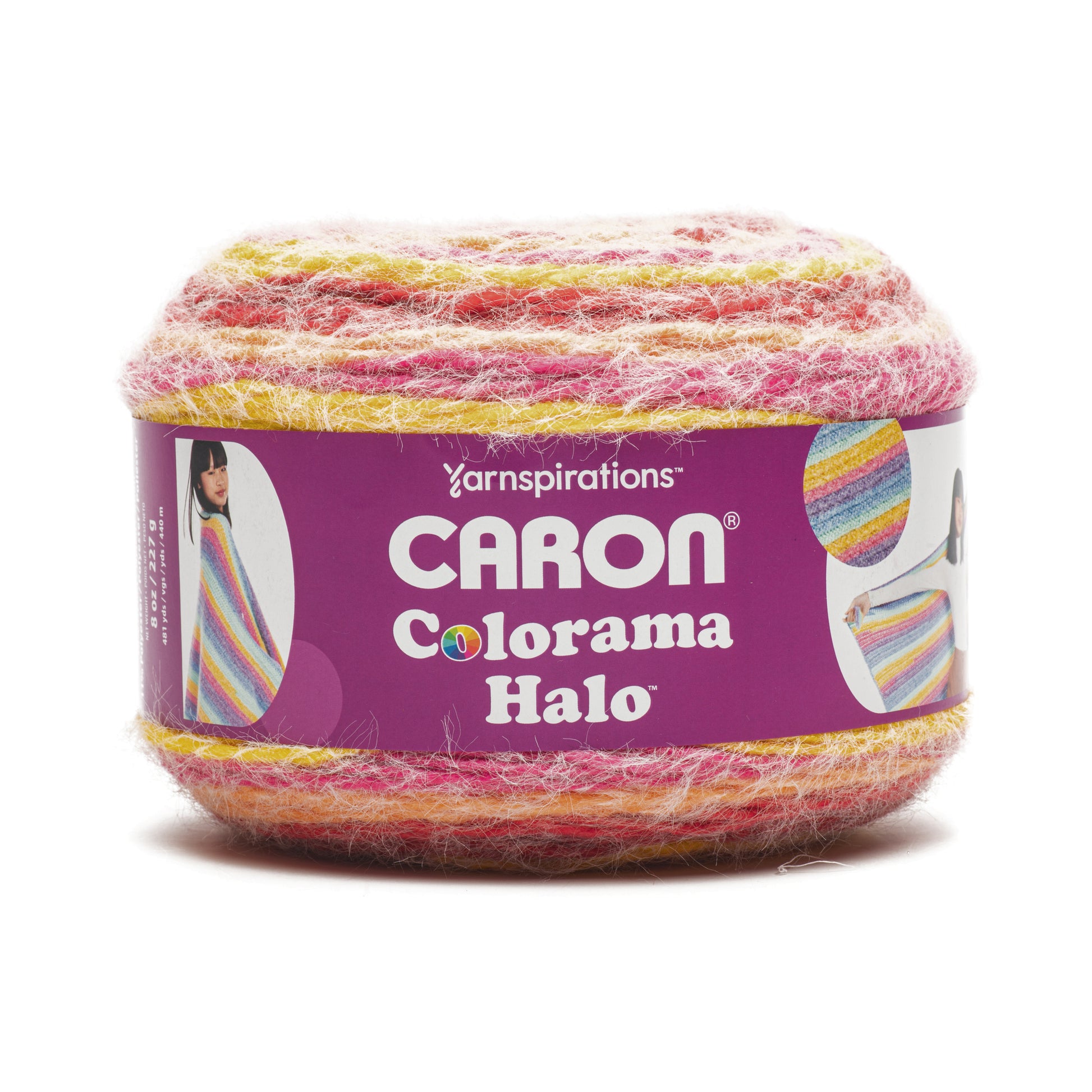 Caron Colorama Halo Stripes And Solids Yarn (227G/8oz)