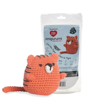 Red Heart Amigurumi Crochet Kit Cleo The Tiger