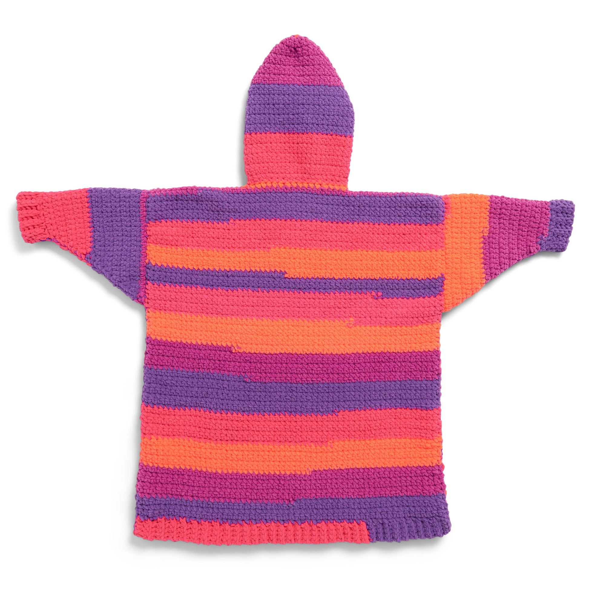 Free Bernat Supersized Stripy & Snug Crochet Hoodie Pattern