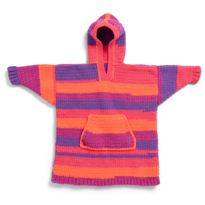 Bernat Supersized Stripy & Snug Crochet Hoodie Crochet Hood made in Bernat Blanket Stripes Yarn