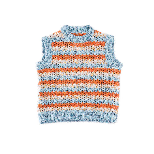 Bernat V Stitch Stripes Crochet Vest