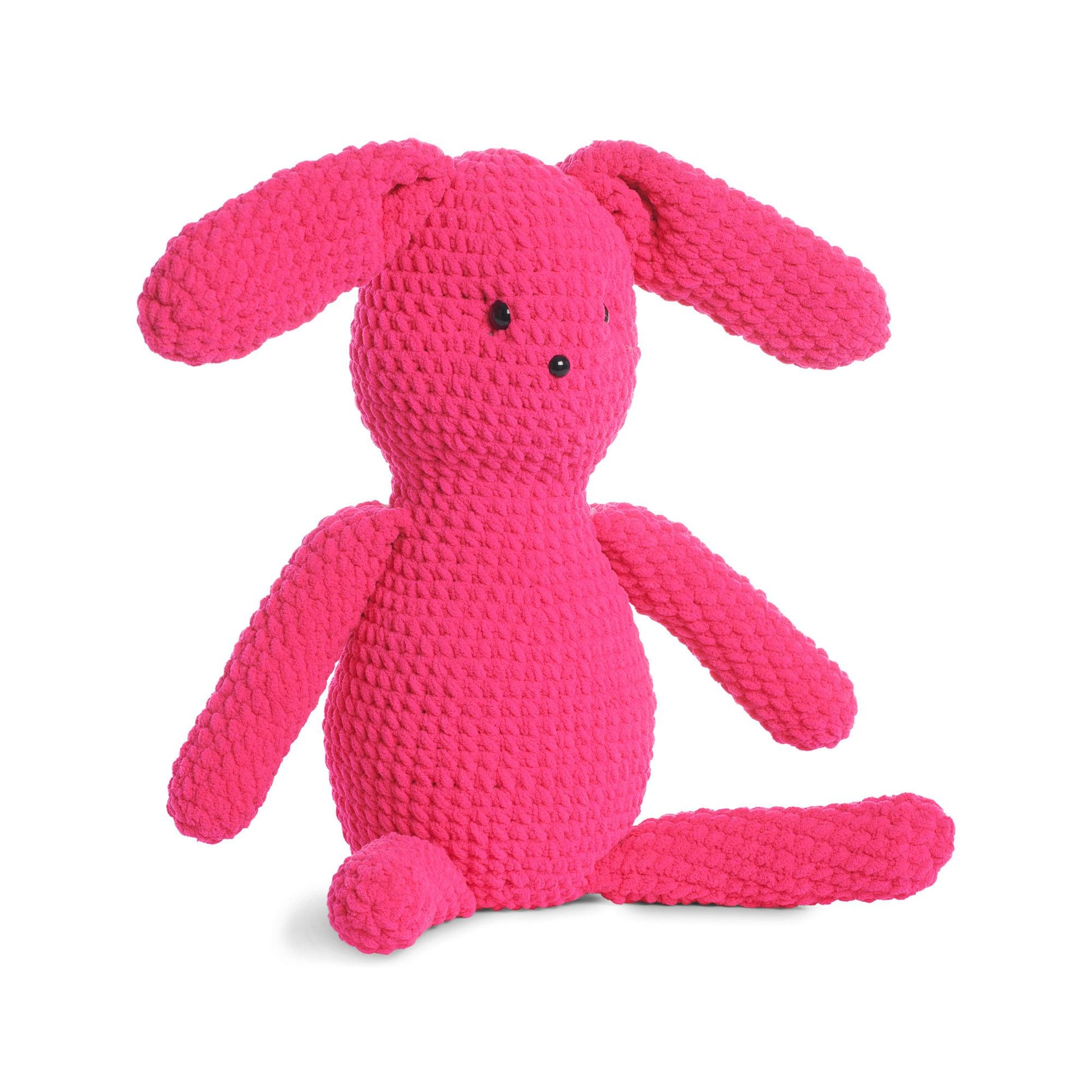 Free Bernat Ruby Rabbit Beginner Crochet Toy Pattern