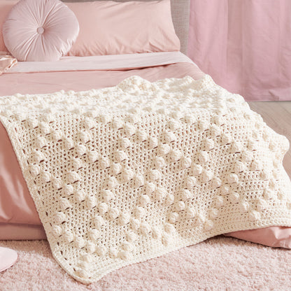 Bernat Plush Crochet Bobble Blanket Crochet Blanket made in Bernat Plush Yarn