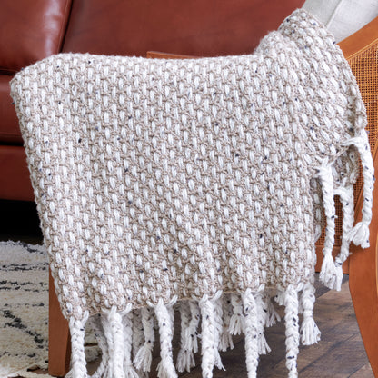 Bernat Crochet Woven Look Throw Crochet Throw made in Bernat Super Value Yarn