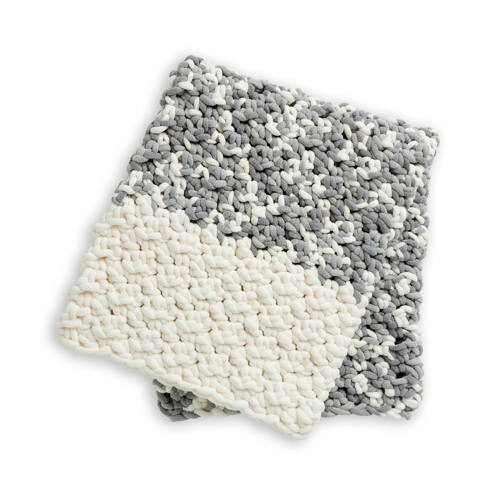 Free Bernat The Fast & The Fluffiest Crochet Blanket Pattern