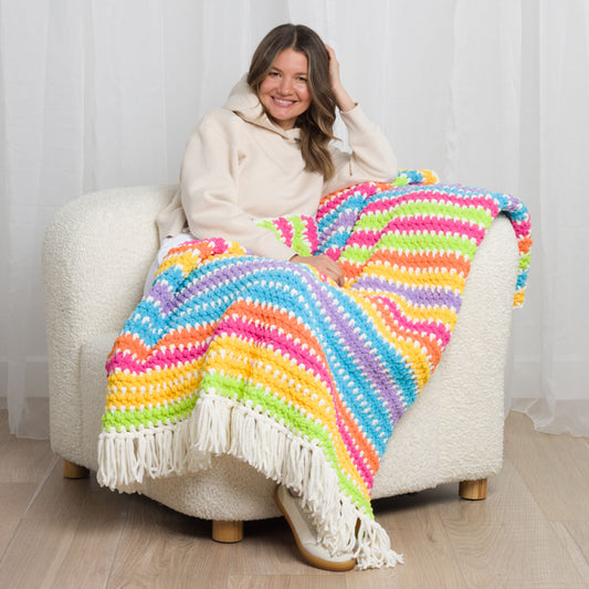Bernat Feel The Colors Crochet Blanket