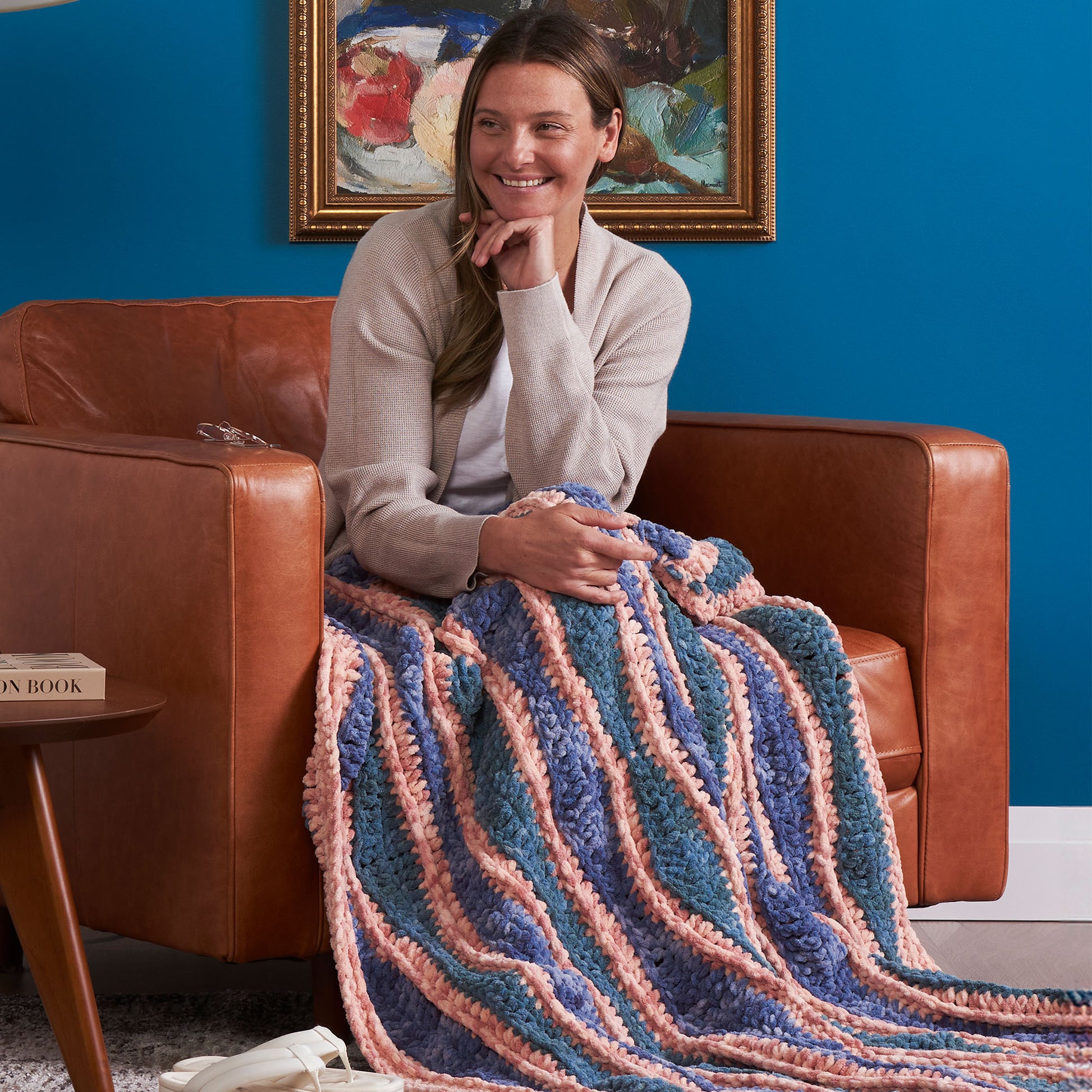 Free Bernat Crochet Waves Blanket Pattern