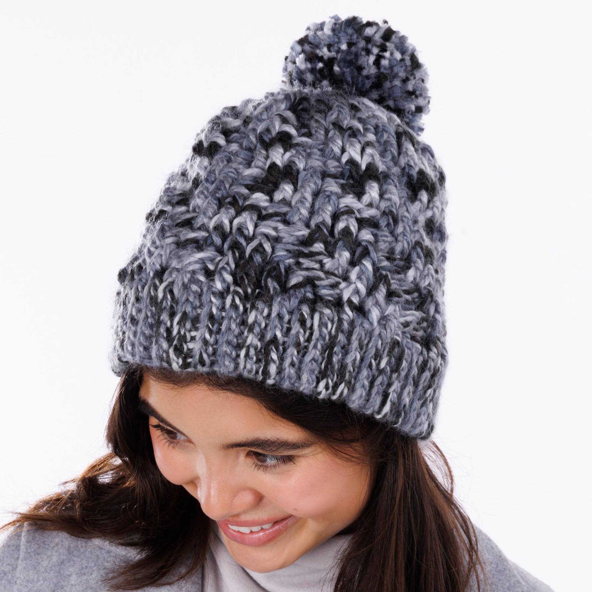 Free Bernat Spark Stepping Spiral Crochet Hat Pattern