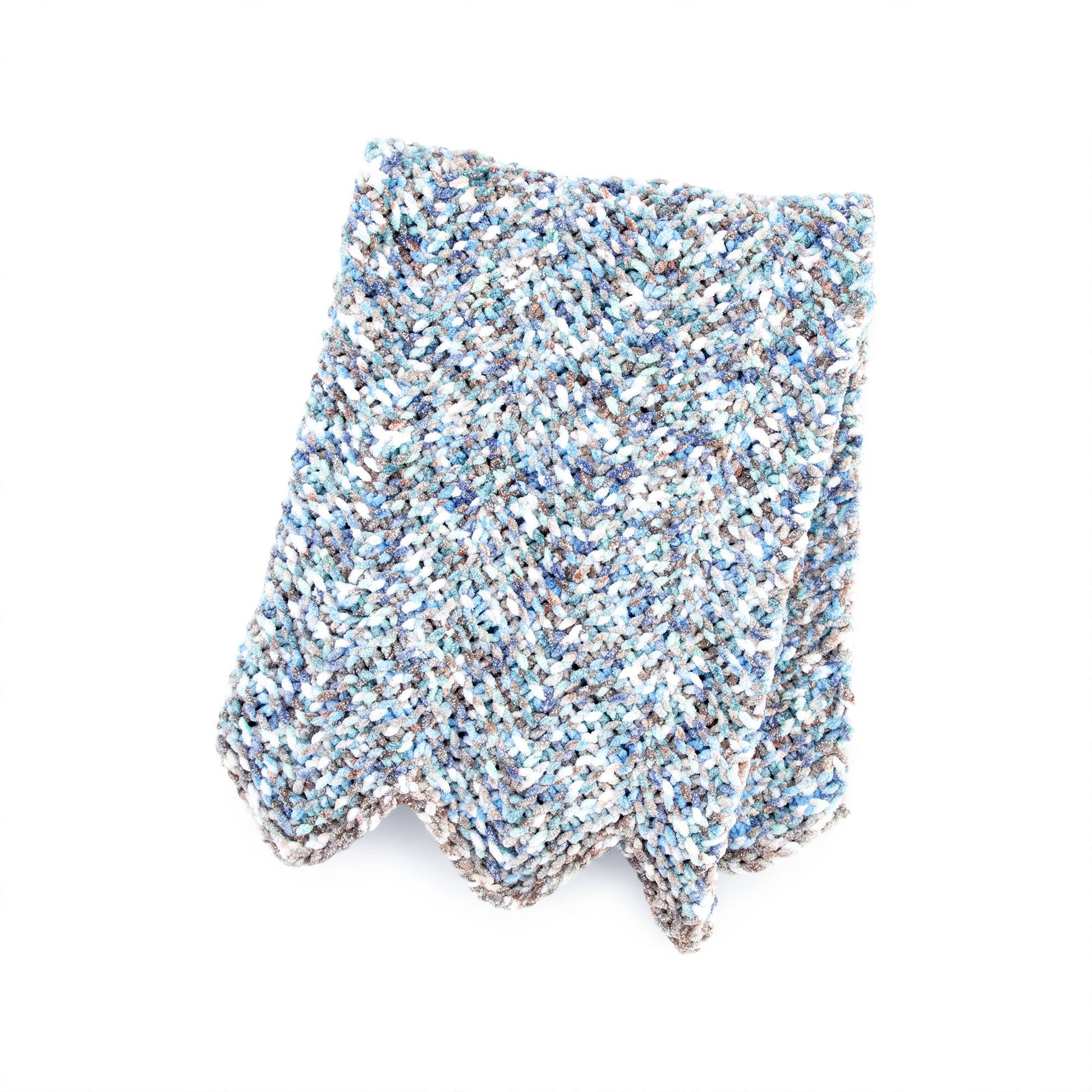 Free Bernat Calico Stripes Knit Blanket Pattern