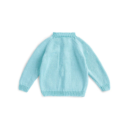 Bernat Little Floral Knit Baby Cardigan Knit Cardigan made in Bernat Softee Baby Yarn