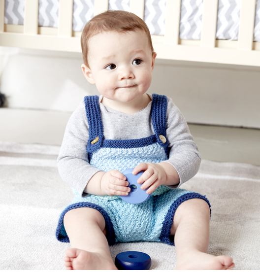 Free Bernat Knit Baby Romper Pattern