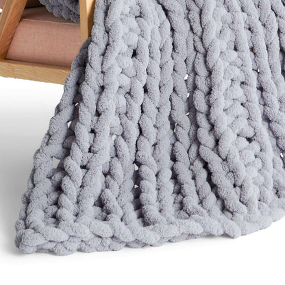 Bernat Big Rib Table Knit Blanket Knit Blanket made in Bernat Blanket Bigger Yarn