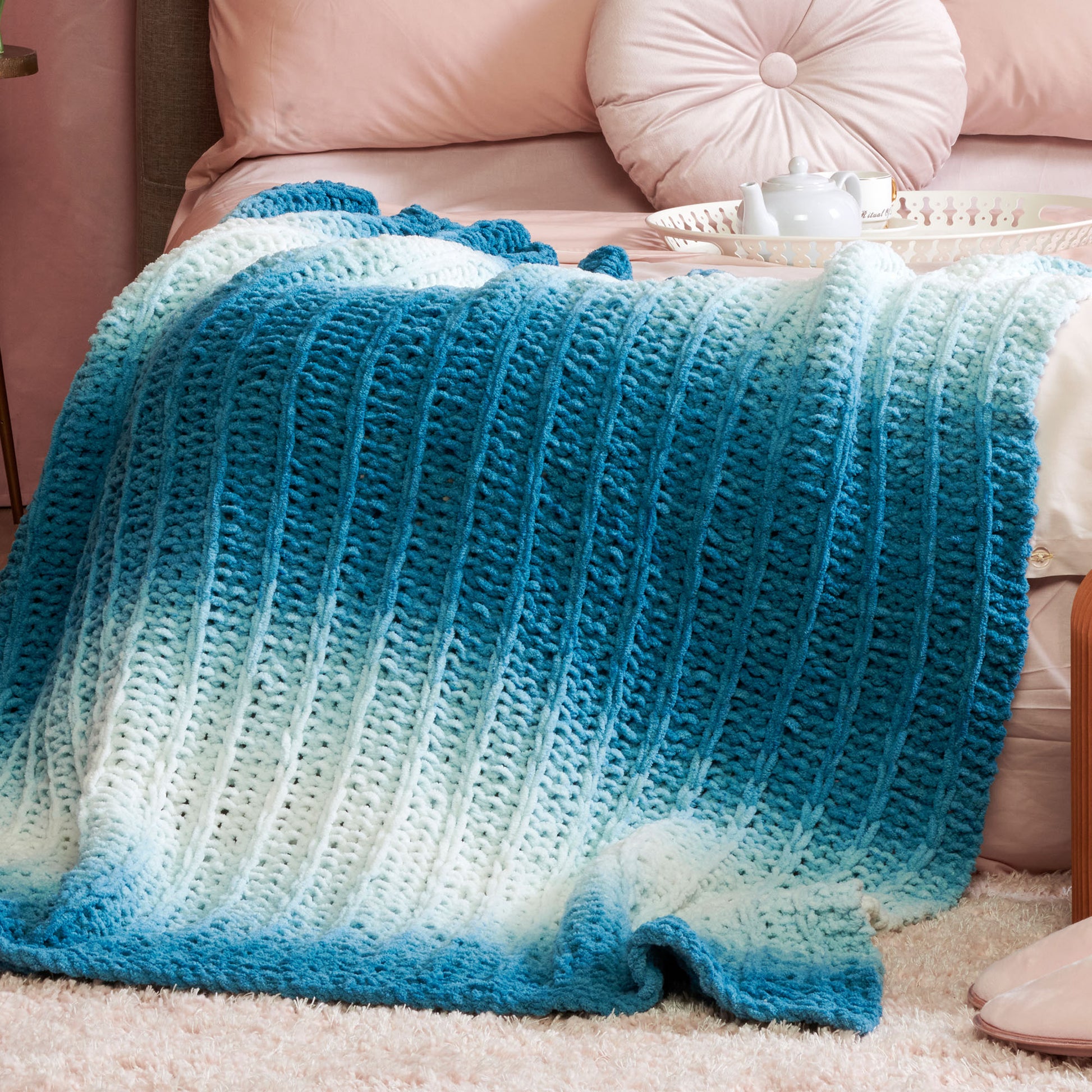 Susan's Family DIY Crochet Blanket Kit for Beginners Knitted