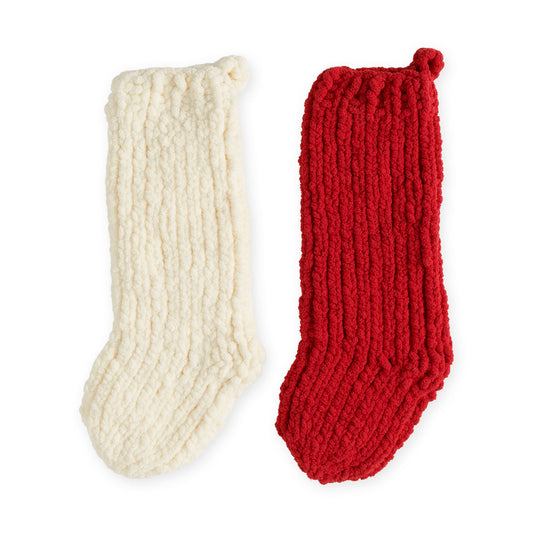 Knit Stocking made in Bernat Blanket Extra Yarn