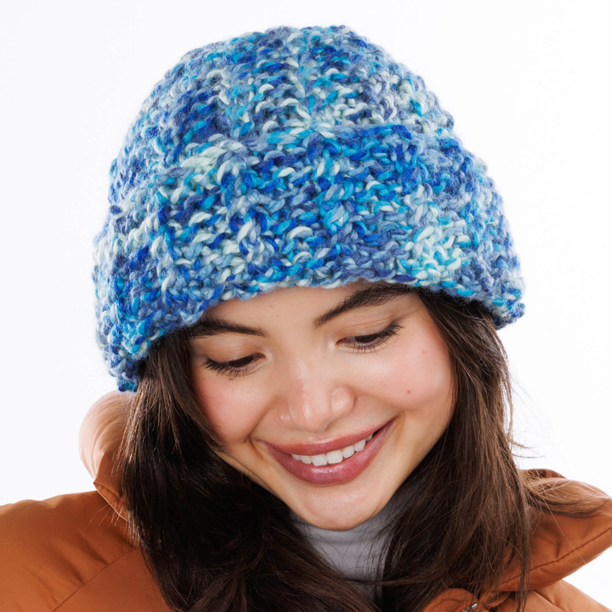 Free Bernat Cozy Twist Knit Hat Pattern