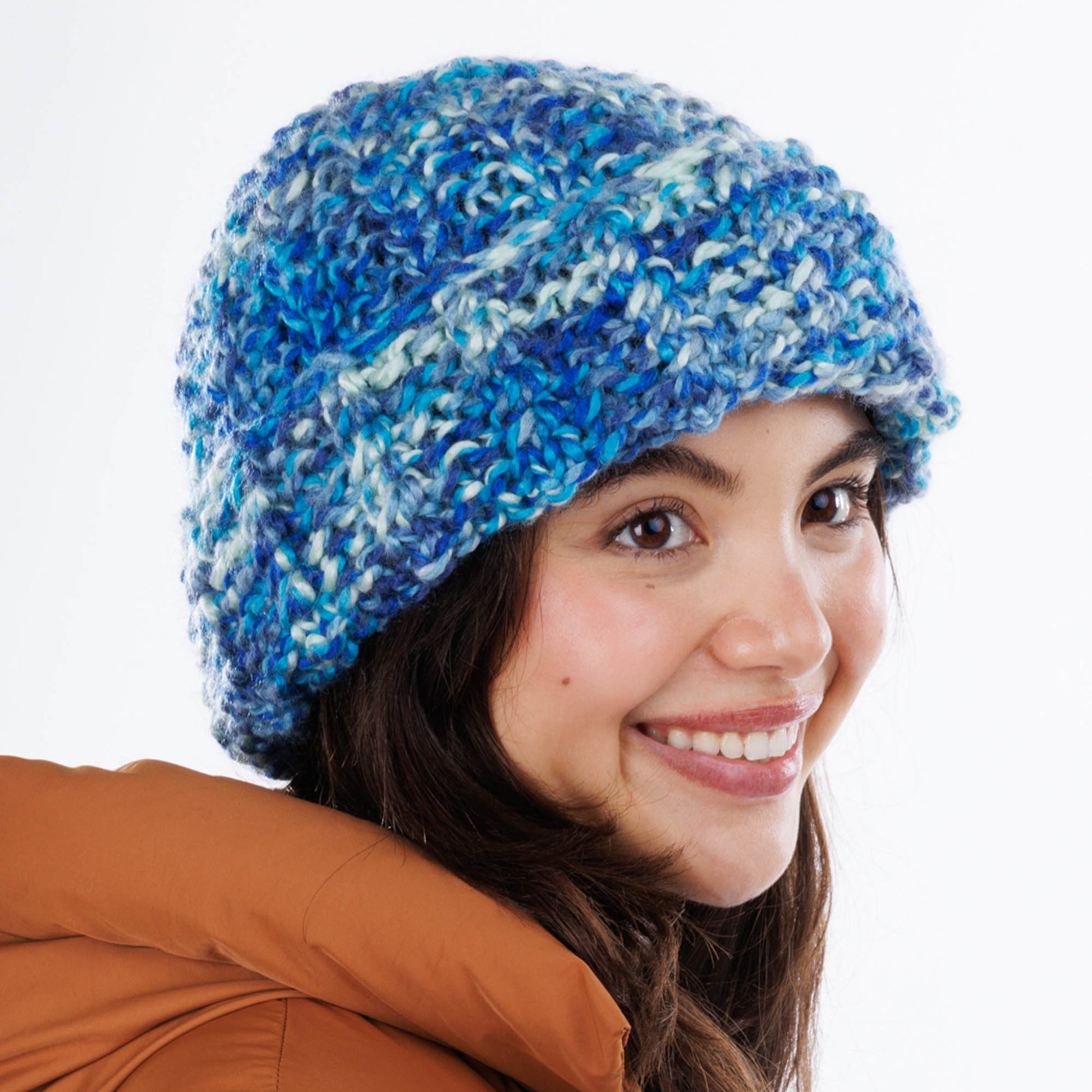 Free Bernat Cozy Twist Knit Hat Pattern