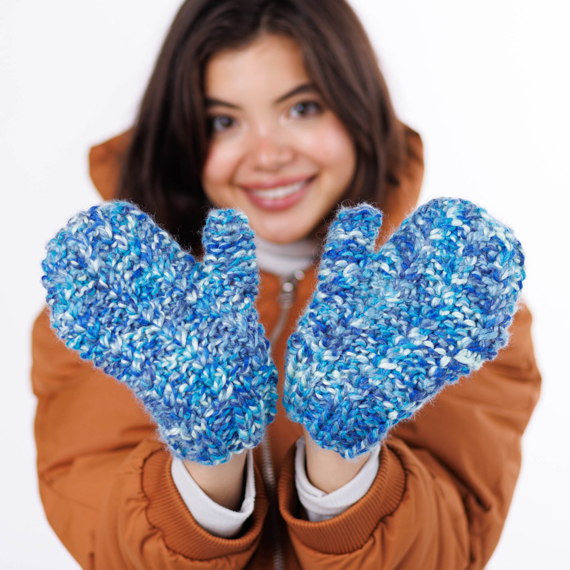 Bernat Spark Cozy Twist Knit Mittens