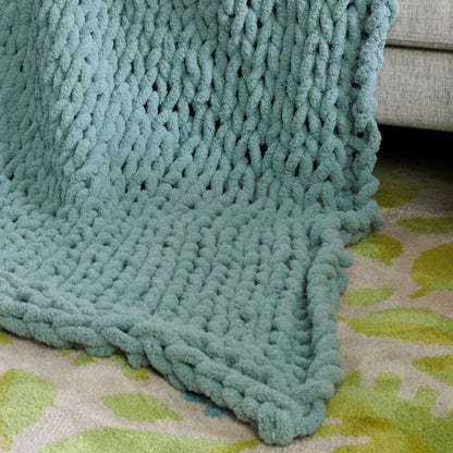 Bernat Ultra Squish Table Knit Blanket Craft Blanket made in Bernat Blanket Big Yarn