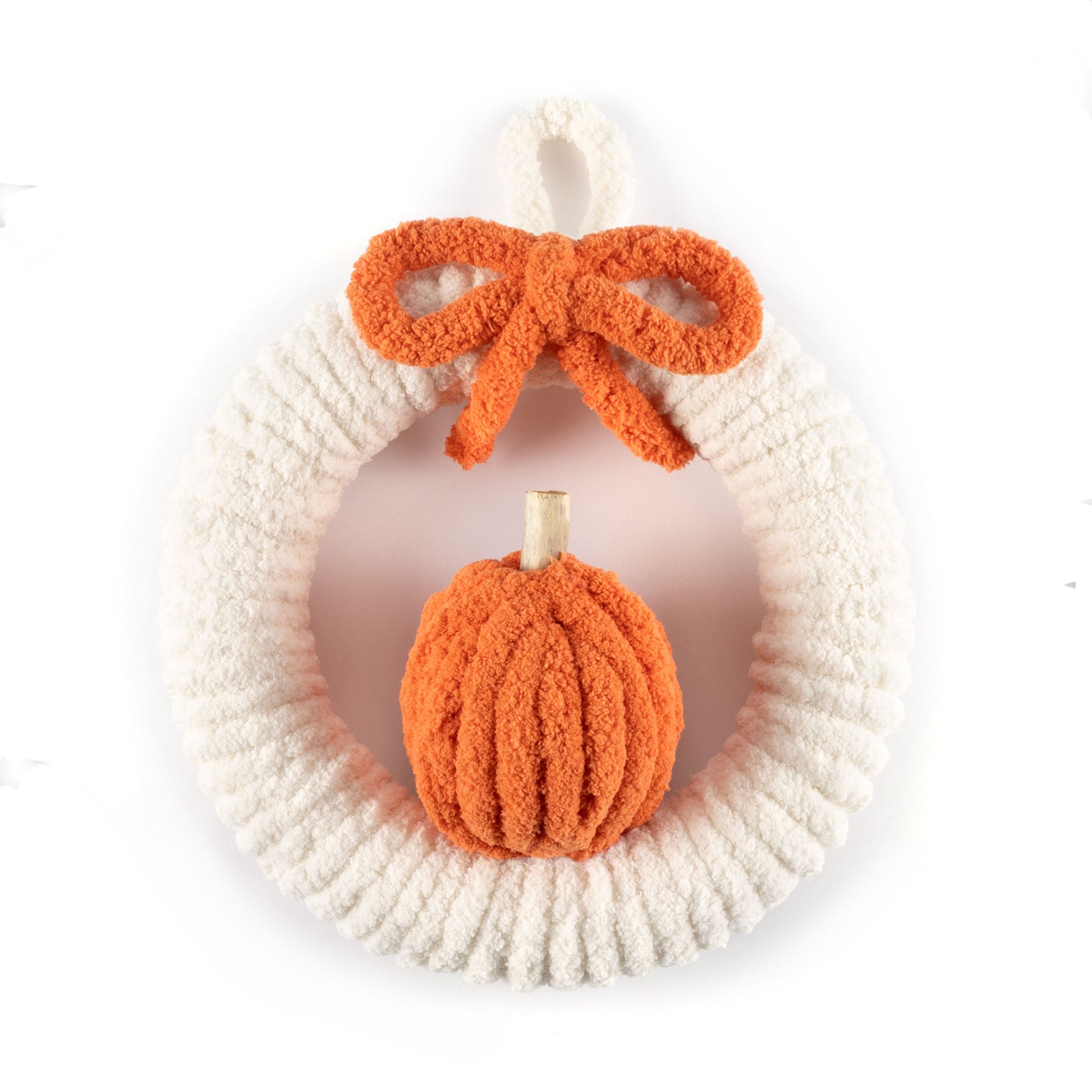 Free Bernat Wrapped Pumpkin Wreath Pattern