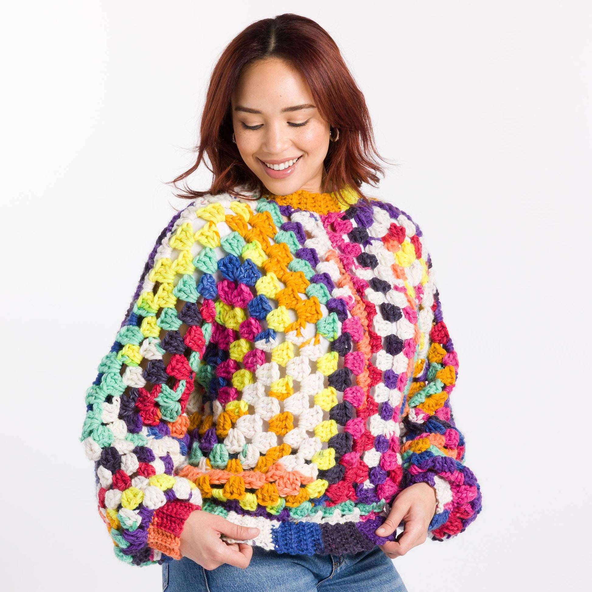 Free Caron Crochet Hexi Pullover Pattern