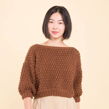 Caron Crochet Rocky Mountains Pullover Bronzite