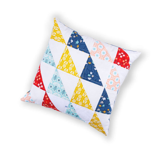 Coats & Clark Half Square Triangle Quilted Pillow