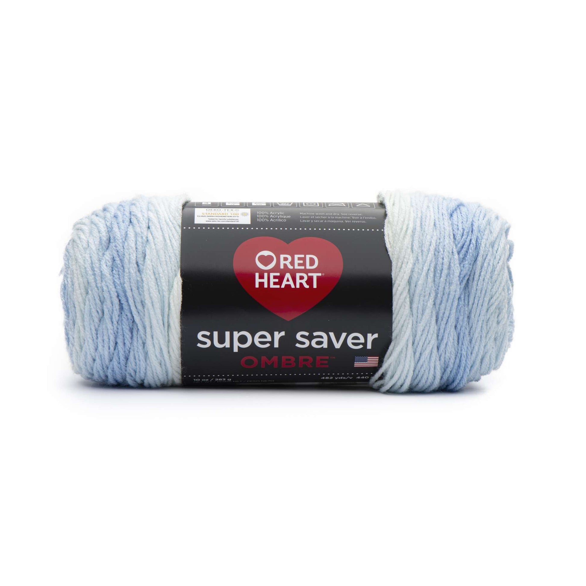 Red Heart Super Saver Ombre 4 Medium Acrylic Yarn, Spearmint 10oz/283g, 482  Yards (4 Pack)