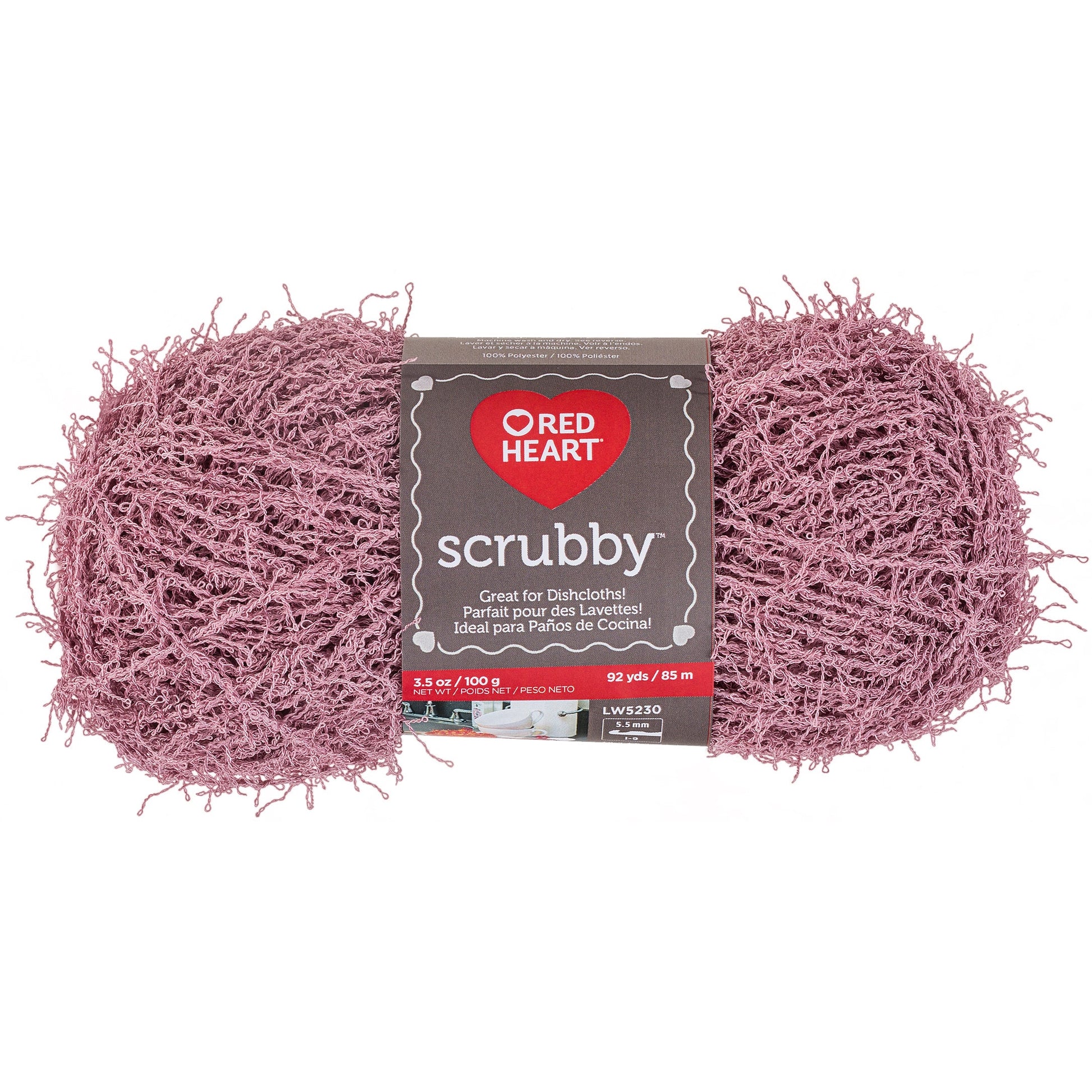 Red Heart Scrubby Royal Yarn - 3 Pack of 100g/3.5oz - Polyester - 4 Medium  (Worsted) - 92 Yards - Knitting/Crochet