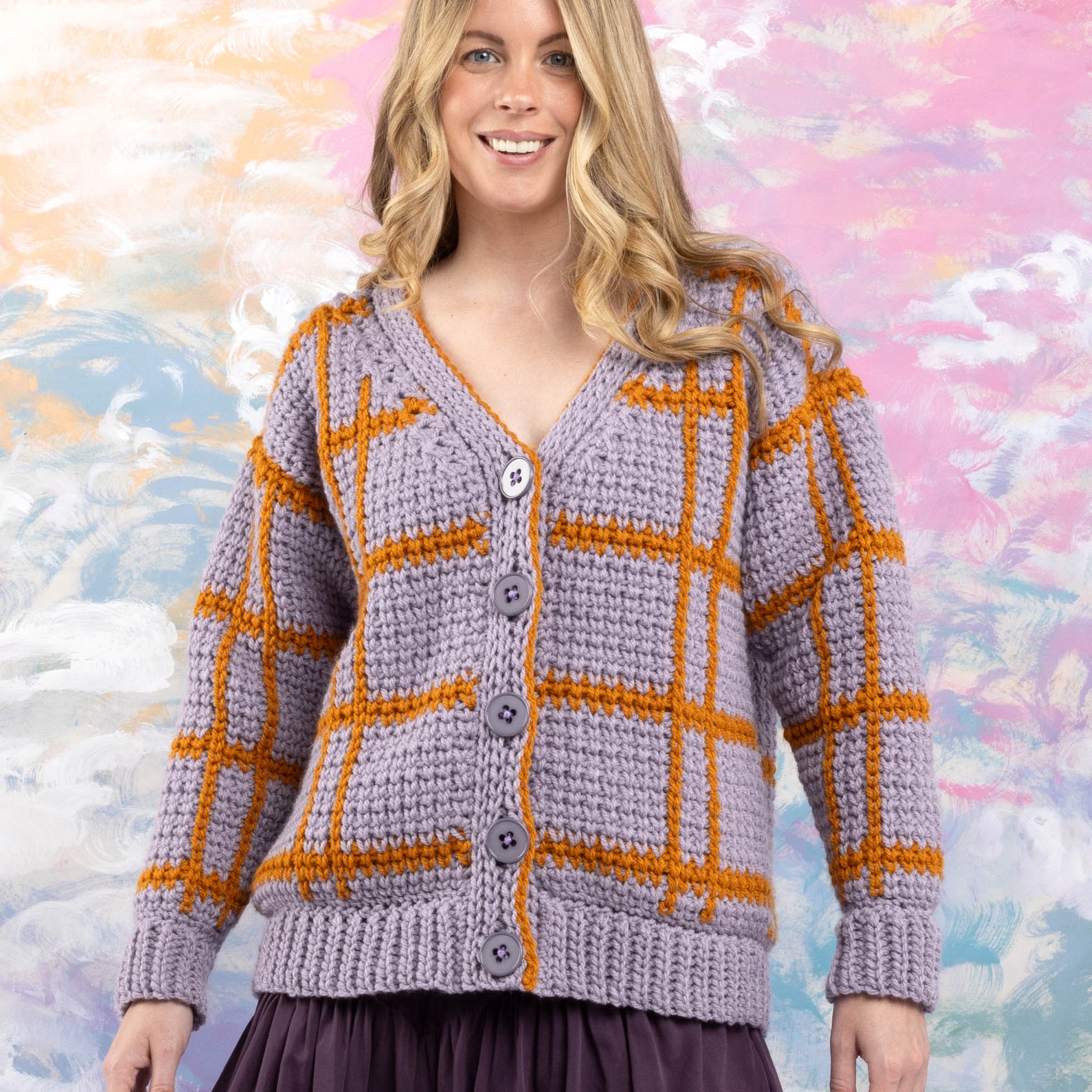 Free Patons Crochet Campus Cardigan Pattern