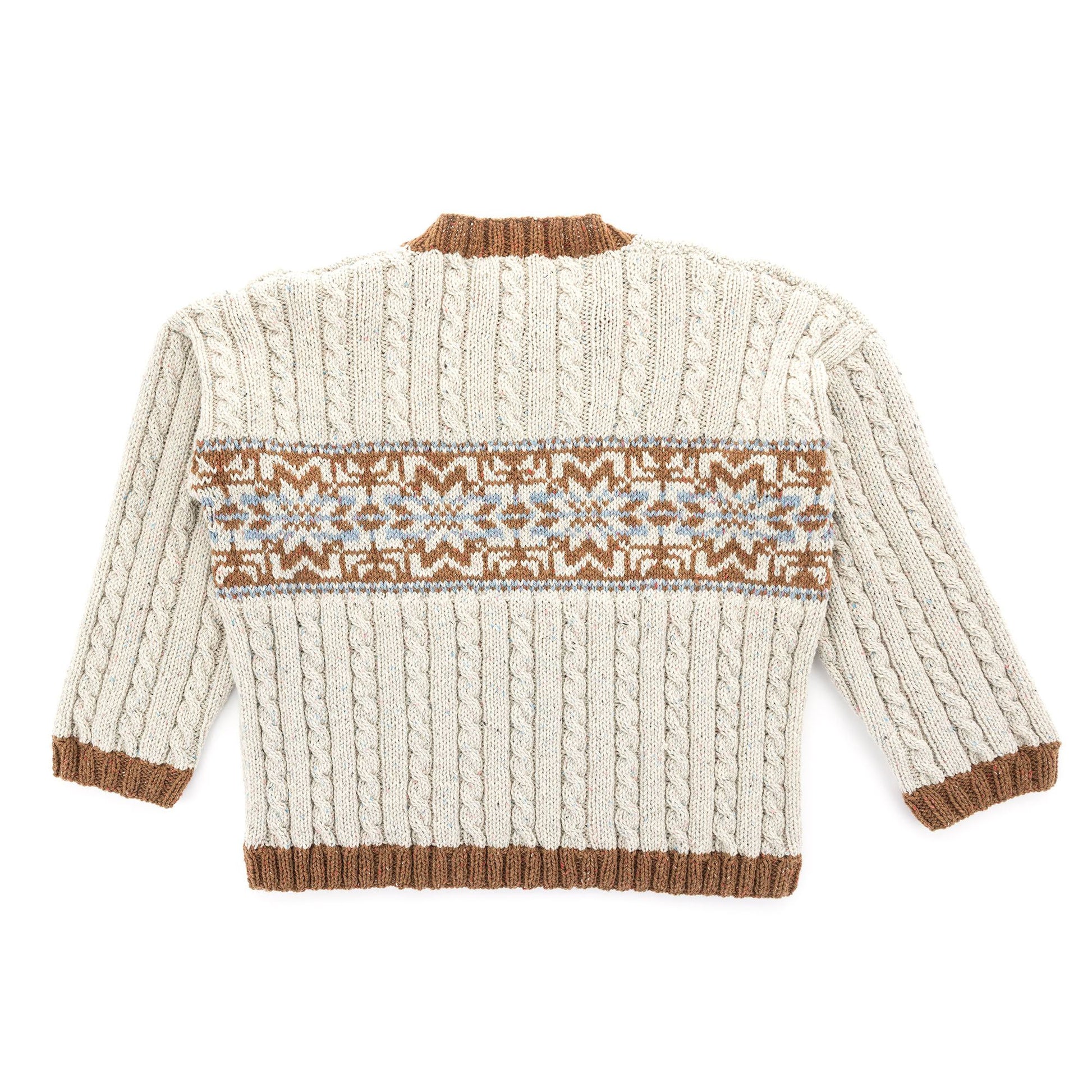 Free Patons Nordic Cabled Knit Pullover Pattern